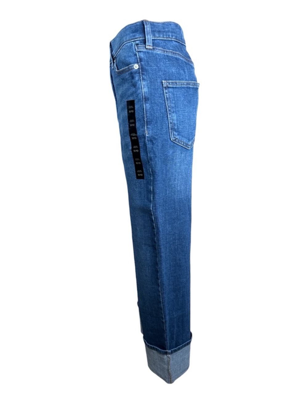 BANANA REPUBLIC Dark Blue High-Rise Straight Fit Cuffed Ankle Jean - Picture 5 of 13